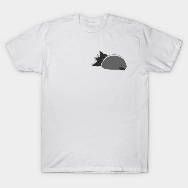 chibi cat kuroo sleeping T-Shirt by anemocha